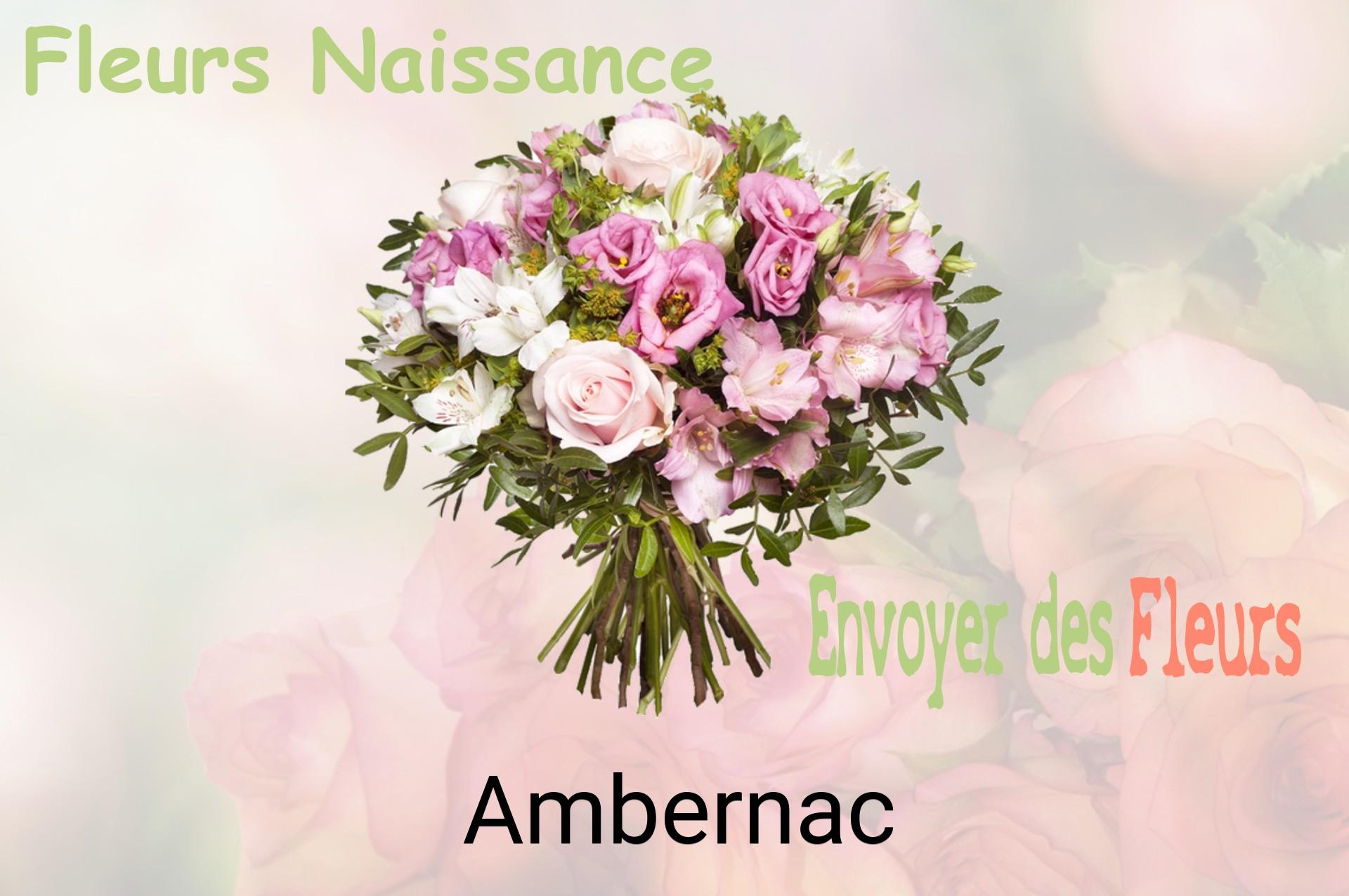 Bouquet de fleurs de naissance livré à Ambernac
